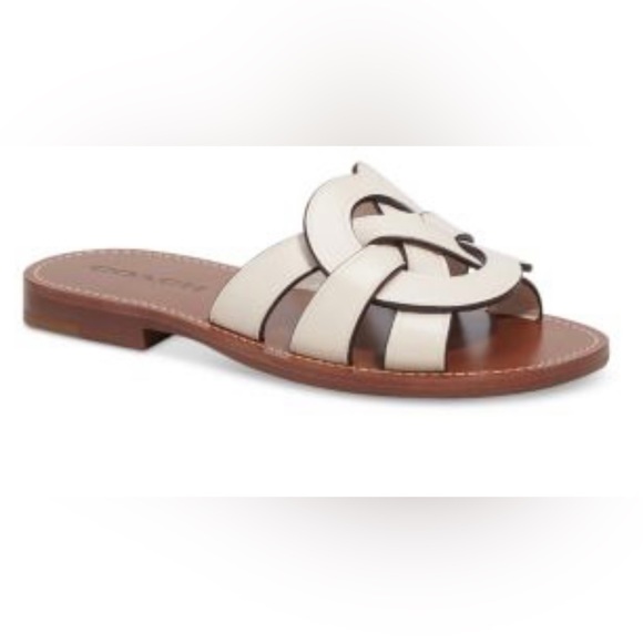 NIB COACH Women's Issa Slip On Woven Slide Sandals - Picture 1 of 7